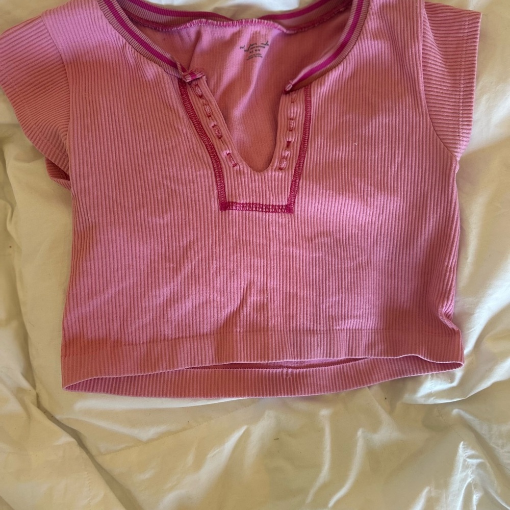 Urban Outfitters Pink Ribbed Top